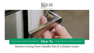 Remove Swing Door Handle Sets amp Cylinder Locks [upl. by Grindle]