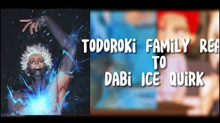 Todoroki family React To Dabi Ice quirk 1 [upl. by Alleacim]