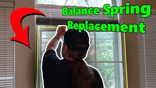 EASY Single Hung Window Repair  Single Hung Balance Spring Replacement [upl. by Aicilak55]