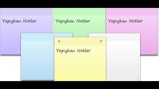 Windows 10 Yapışkan Notlar Nasıl Açılır [upl. by Pammy]
