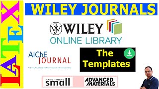 LaTeX Template for Wiley Journals  AIChE J  Small  Advanced Materials  Others [upl. by Ilenna]