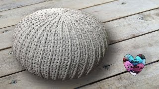 Pouf Trapilho Crochet Design [upl. by Liryc]