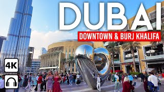 DUBAI UAE 🇦🇪 Downtown amp Burj Khalifa  4K Walking Tour [upl. by Naletak]