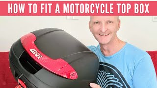 How To Fit A Motorcycle Top Box Givi Monolock [upl. by Bohlen]