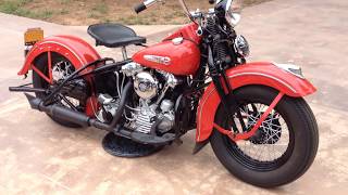 1947 Harley Davidson FL Knucklehead Running [upl. by Vevay]