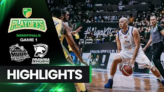 Highlight Satria Muda Pertamina vs Prawira Bandung  IBL Semifinal 2022  Game 1 [upl. by Akcirederf]