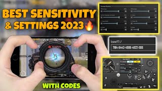 NEW😱BEST SENSITIVITY amp SETTINGS 2023🔥 4 Finger Claw Gyroscope  PUBG MOBILE [upl. by Llen]