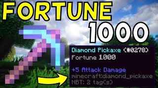 How To Get a Fortune 1000 Pickaxe In Minecraft 112 AND LOWER 2018 [upl. by Mallorie440]