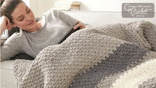 Crochet Hibernation Blanket Pattern  EASY  The Crochet Crowd [upl. by Milman]