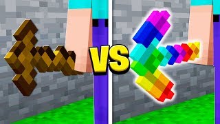 100000 RAINBOW PICKAXE vs 1 DIRT PICKAXE [upl. by Arica]