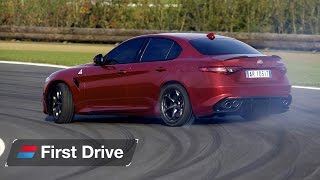 2016 Alfa Romeo Giulia Quadrifoglio first drive review The Italian M3 [upl. by Browne310]