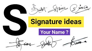 ✅ How to Draw S Signature in 10 Different Styles  S Signature Style  Sarika Signature Style [upl. by Janice]