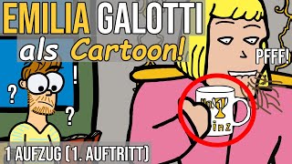 Emilia Galotti Lessing als Cartoon 1 Aufzug 1 Auftritt [upl. by Franky268]