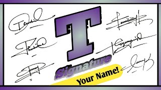 T Signature Style। How to creat my name Signature। Critical Signature [upl. by Noval]