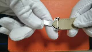 how to install Cartier quickswitch strap with buckle  DRWATCHSTRAP [upl. by Llenna]