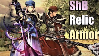 All Shadowbringers Relic Armor Sets  All Stages and Jobs [upl. by Nnylyar211]