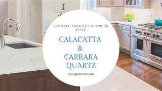 Calacatta Quartz amp Carrara Quartz for Gorgeous Kitchens [upl. by Nageem]