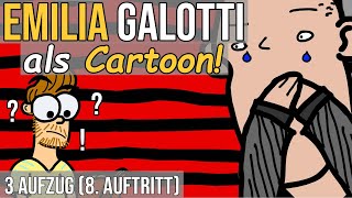 Die letzten Worte des Grafen Emilia Galotti Lessing als Cartoon 3 Aufzug 8 Auftritt [upl. by Nilerual]