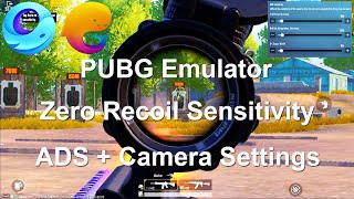 PUBG Mobile Emulator Sensitivity  No Recoil ADS Settings for Gameloop 2021 Recoil Control for M416 [upl. by Irami]