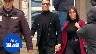 Ronaldo and girlfriend Georgina arrive at court to face fine [upl. by Lanfri]