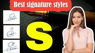 S signature styles  S letter Signature style  Signature with S [upl. by Enitsed]