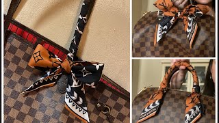 Four Ways to Tie a Bandeau on Louis Vuitton Neverfull and Speedy [upl. by Donavon]