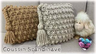 Coussin quotScandinavequot Crochet quotLidia Crochet Tricotquot [upl. by Tabby]