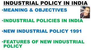 🛑INDUSTRIAL POLICIES IN INDIA  NEW INDUSTRIAL POLICY  By Ayushi Sharma  UPSC [upl. by Keli]