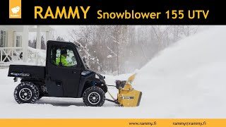 Rammy Snowblower 155 UTV PRO action 4min [upl. by Burnett160]