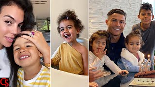 Cristiano Ronaldos Busy Life With Kids and Girlfriend Georgina Rodríguez Unseen VIDEOS 2021 [upl. by Ileray]