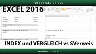 Index und Vergleich in Excel [upl. by Debee]