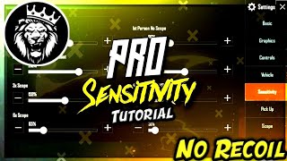 Best Sensitivity Settings  No Recoil in Pubg Mobile [upl. by Yrevi]