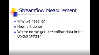 Streamflow Measurement [upl. by Rosita]