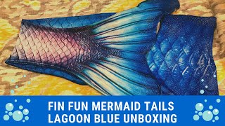 Fin Fun Mermaid Tails Lagoon Blue Unboxing and Review [upl. by Hpesojnhoj182]