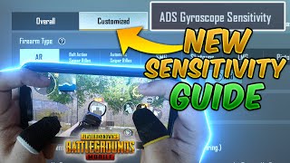 New Custom Sensitivity GuideTutorial PUBG MOBILE 15 UPDATE ADS Gyroscope Sensitivity Settings [upl. by Valida]