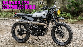 kawasaki Barako 175 Scrambler build Timelapse [upl. by Anik]