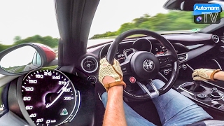 Giulia Quadrifoglio 510hp  0300 kmh acceleration 60FPS [upl. by Delgado930]