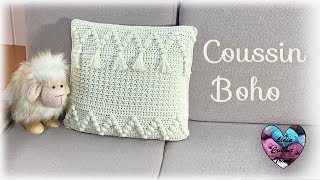 Coussin quotBOHOquot Crochet Bohème quotLidia Crochet Tricotquot Tutoriel Facile [upl. by Bryana]