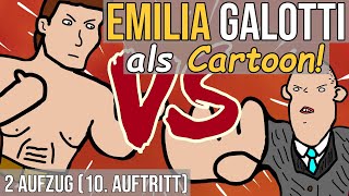 Appiani VS Marinelli Emilia Galotti Lessing als Cartoon 2 Aufzug 10 Auftritt [upl. by Kurr]