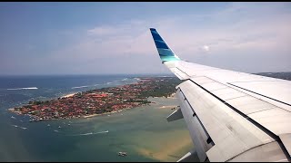 Garuda Indonesia Beautiful Landing Bali Denpasar Ngurah Rai International Airport [upl. by Gerstner99]