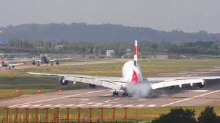 Crosswind Landings London Heathrow Airport [upl. by Olifoet]