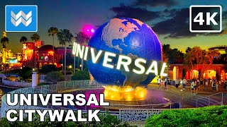 4K Universal Studios CityWalk Orlando Florida USA Night Walking Tour Vlog amp Vacation Travel Guide [upl. by Hgielrebma]