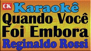 Karaoke Quando Você Foi Embora  Reginaldo Rossi [upl. by Kcitrap]