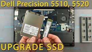 How to install SSD in Dell Precision 5510 5520 or Hard Drive replacement [upl. by Gemina463]