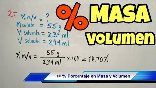 Porcentaje MASAVOLUMEN mm en Solución [upl. by Kennard]