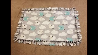 NoSew Fleece Blanket Tutorial [upl. by Dettmer217]