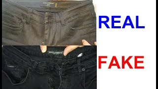 Real vs Fake Dolce amp Gabbana jeans How to spot fake DampG [upl. by Olivier]