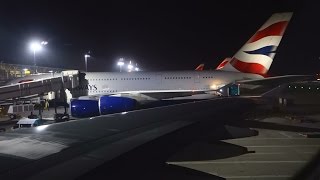 A380 British Airways Cabin Crew announcement after landing Heathrow [upl. by Eirrac]