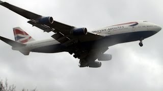 Windy Landings Strong Crosswind 37 knots London Heathrow HD [upl. by Enayr835]