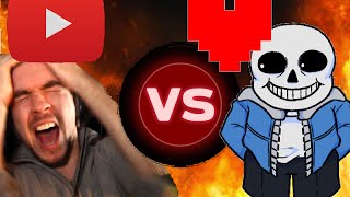 Youtubers React To Beating Sans [upl. by Mccowyn647]